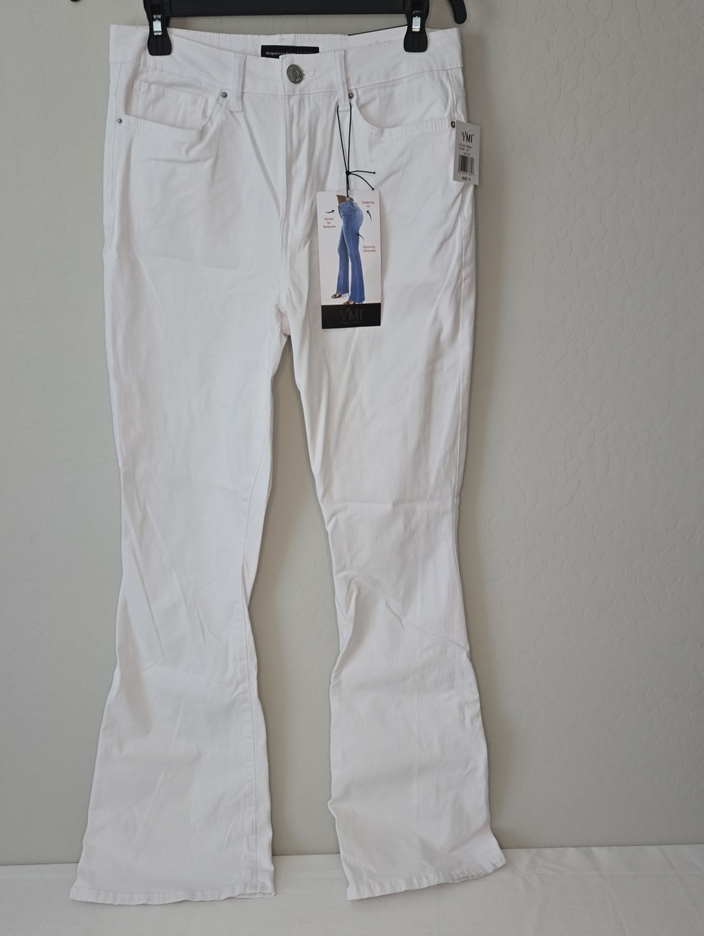 YMI White High-Rise Flare Jeans